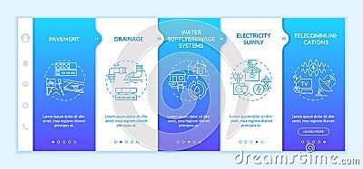 Urban utility and facility service onboarding vector template Vector Illustration