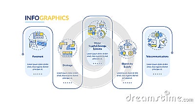Urban utility and facility vector infographic template Vector Illustration