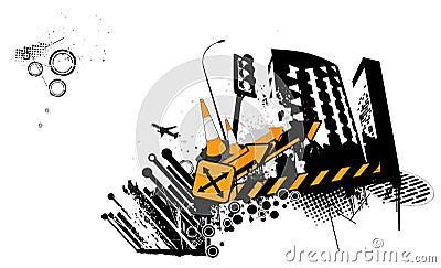 Urban vector Cartoon Illustration