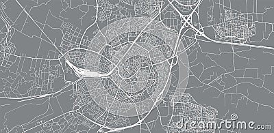 Urban vector city map of Amersfoort, The Netherlands Stock Photo