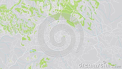 Urban vector city map of Bethlehem, Palestine, middle east Vector Illustration