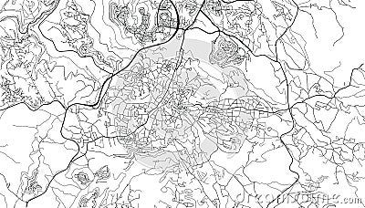 Urban vector city map of Bethlehem, Palestine, middle east Vector Illustration