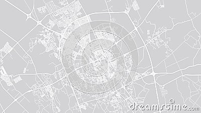 Urban vector city map of Buraydah, Saudi Arabia, Middle East Vector Illustration