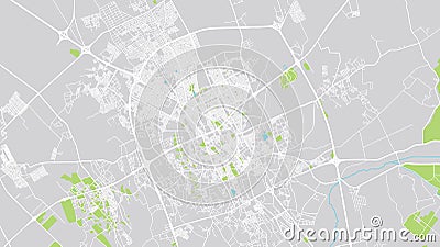 Urban vector city map of Buraydah, Saudi Arabia, Middle East Vector Illustration