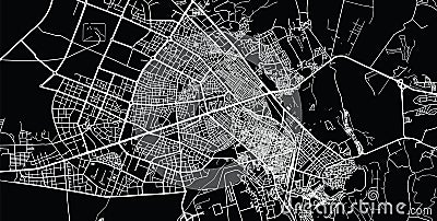 Urban vector city map of Diyarbakir, Turkey Vector Illustration