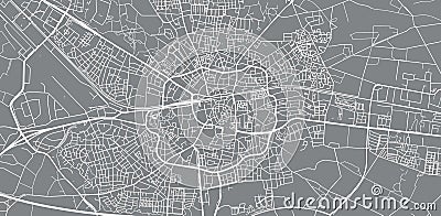 Urban vector city map of Enschede, The Netherlands Vector Illustration