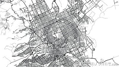 Urban vector city map of Riyadh, Saudi Arabia, Middle East Vector Illustration