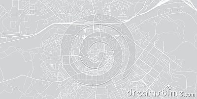 Urban vector city map of Smolensk, Russia Vector Illustration