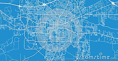 Urban vector city map of Tallahassee, USA. Florida state capital Vector Illustration