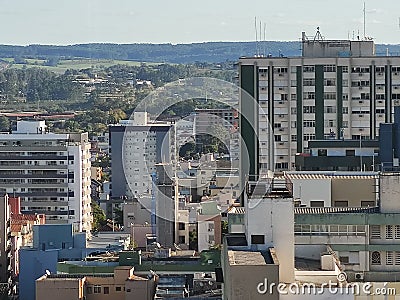 Urban view of the central region of the city of Saria RS Brazil Stock Photo