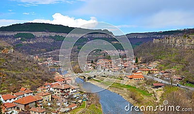 Urban view of Veliko Tarnovo city Editorial Stock Photo