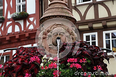 Urban well in Miltenberg Germany Stock Photo