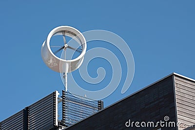 Urban wind turbine Stock Photo