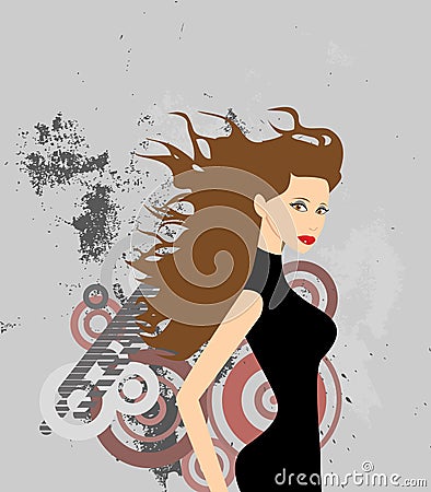 Urban Woman Vector Illustration