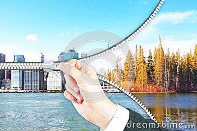 Urbanization concept Stock Photo