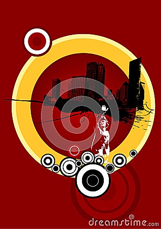 Urbanization. Vector art Vector Illustration