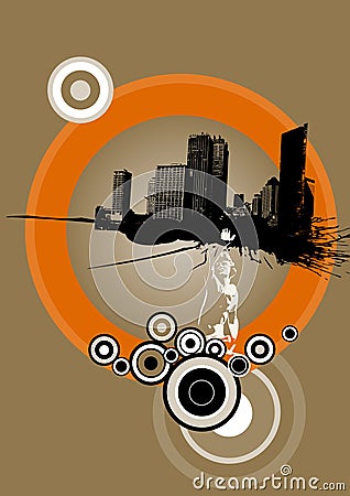 Urbanization. Vector art Vector Illustration