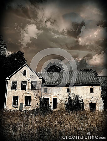 Urbex abandoned house decay village Stock Photo