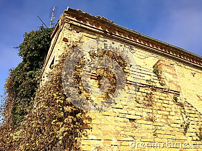 Urbex, abandoned house and mystery in Marche region, Italy. Ruins and nature Stock Photo