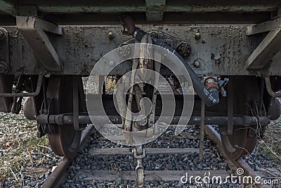 Urbex. Abandoned train wagon Stock Photo