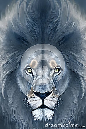 ureate Majesty: Digital Lion Art Prints Gallery Stock Photo