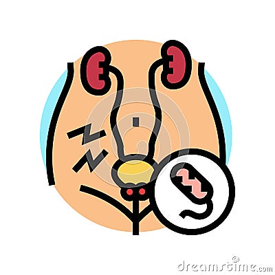 urethritis urology color icon vector illustration Vector Illustration
