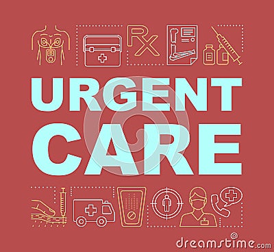 Urgent care word concepts banner Vector Illustration