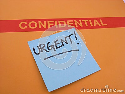 Urgent and Confidential Business Stock Photo