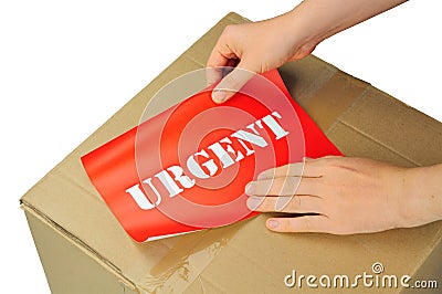 Urgent delivery Stock Photo