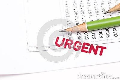 Urgent document, bank statement Stock Photo