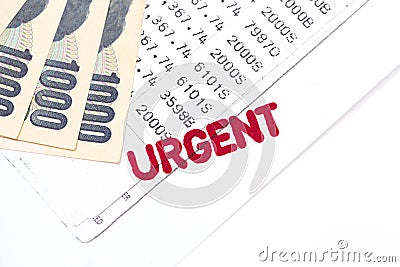 Urgent document, bank statement Stock Photo