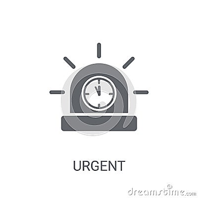 Urgent icon. Trendy Urgent logo concept on white background from Vector Illustration
