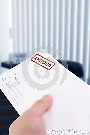 Urgent letter Stock Photo