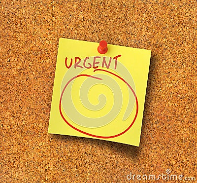 Urgent note #2 Stock Photo