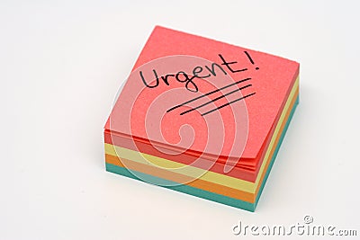 Urgent note Stock Photo