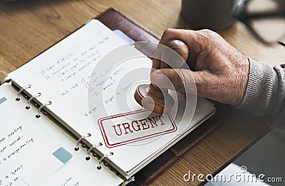 Urgent Notice Important Quick Serious Speed Concept Stock Photo