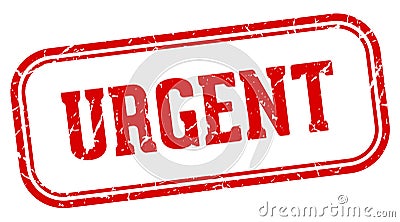 urgent stamp. urgent rectangular stamp on white background Vector Illustration
