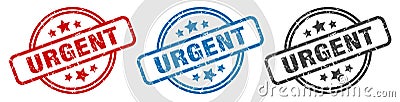 urgent stamp. urgent round isolated sign. Vector Illustration