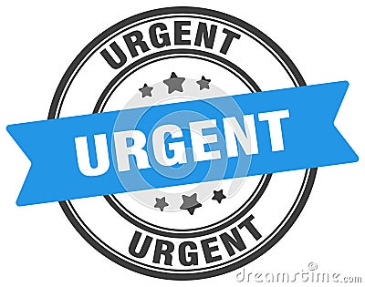 urgent stamp. urgent label on transparent background. round sign Vector Illustration