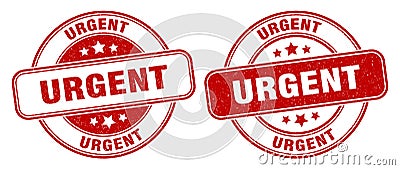 Urgent stamp. urgent label. round grunge sign Vector Illustration