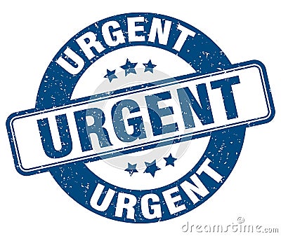 urgent stamp. urgent label. round grunge sign Stock Photo