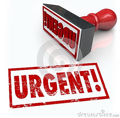Urgent Stamp Word Immediate Emergency Action Required Stock Photo