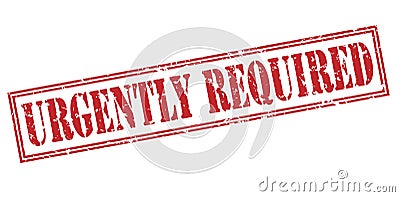 Urgently required red stamp Stock Photo