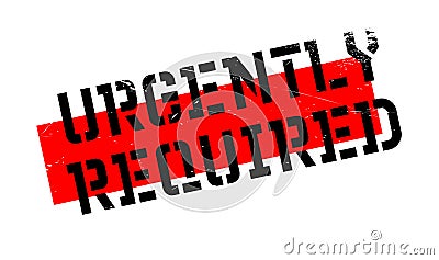 Urgently Required rubber stamp Stock Photo