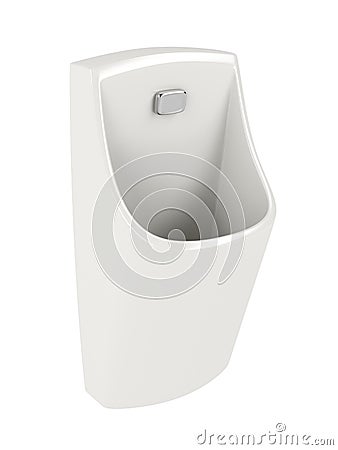 Urinal isolated on white Stock Photo