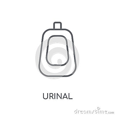 Urinal linear icon. Modern outline Urinal logo concept on white Vector Illustration