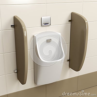 Urinal with sensor Stock Photo