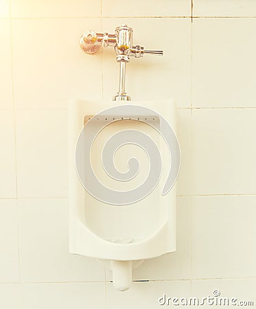 Urinal Tile Wall Stock Photo