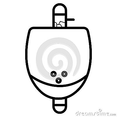Urinal vector icon Vector Illustration