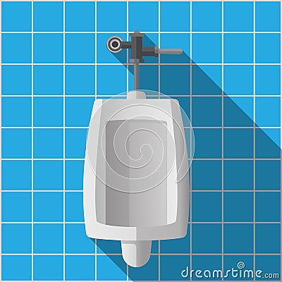 Urinals flat design. Stock Photo